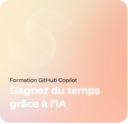 Visuel formation GitHub Copilot pour gagner du temps grâce à l’IA
